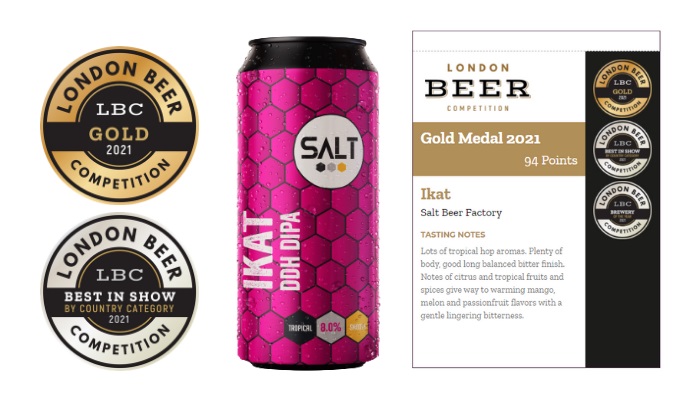 Ikat, double IPA made by Salt Beer Factory, United Kingdom
