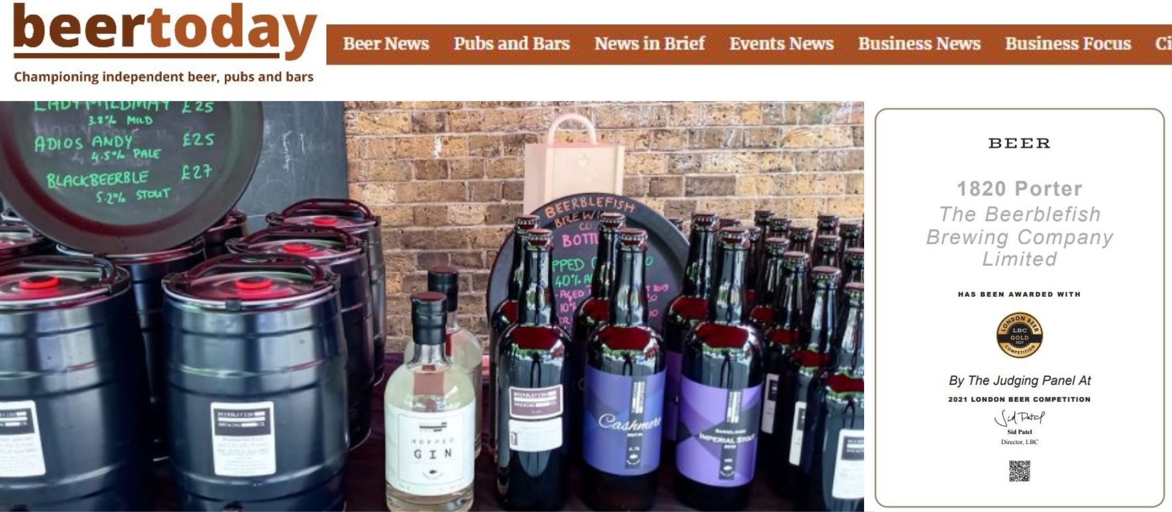 Photo for: Medal Winners Announced in London Beer Competition 2021 - via Beer Today